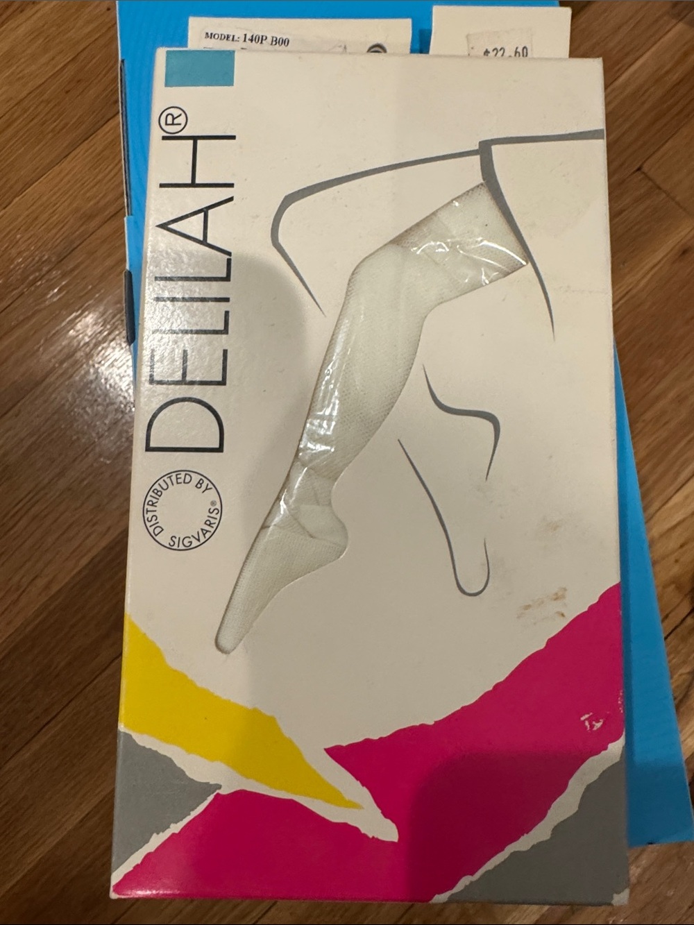 Delilah Wear White Sheer Knee-High Hosiery with Subtle Sheen